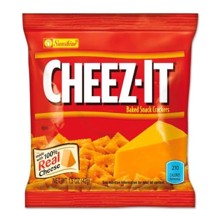 Kelloggs Sunshine Cheez-it Crackers, 1.5 oz. Bag, Reduced Fat, 60/Carton 2410012226